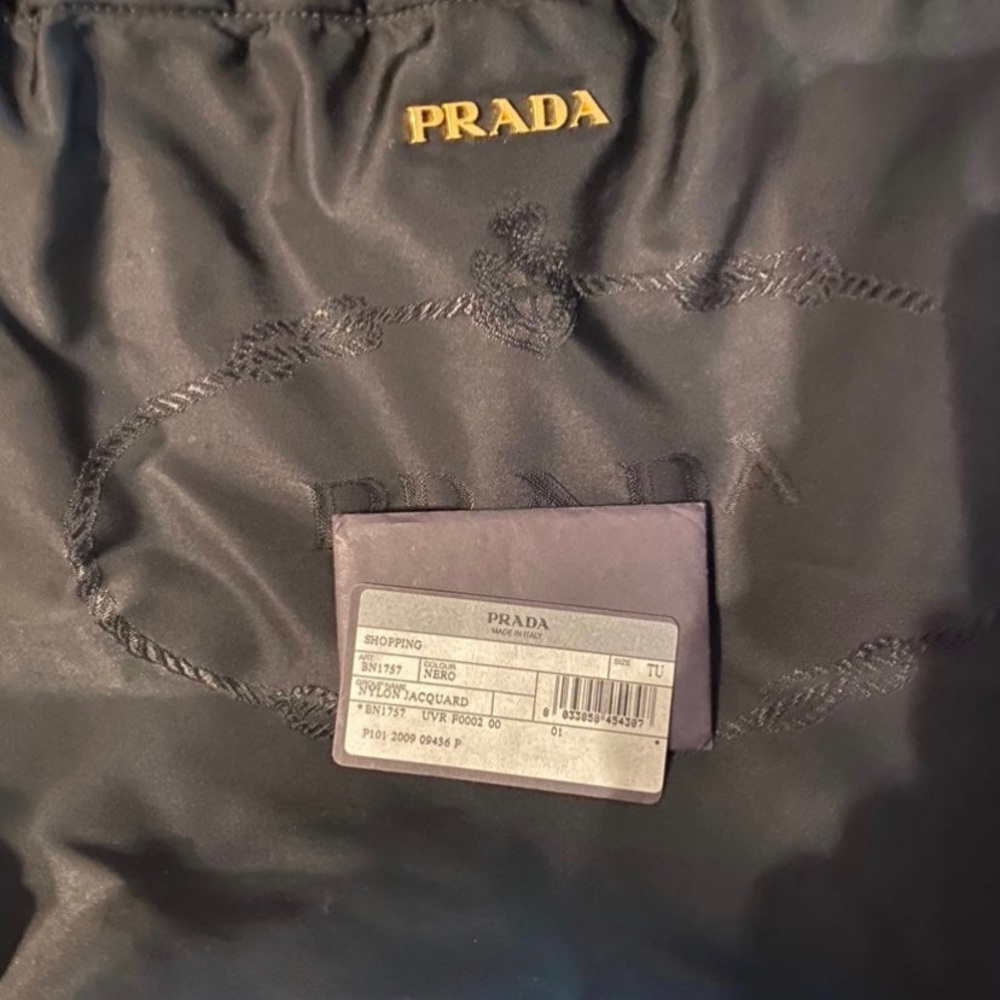 Authentic Black Prada Bag With Draw String. One D… - image 7